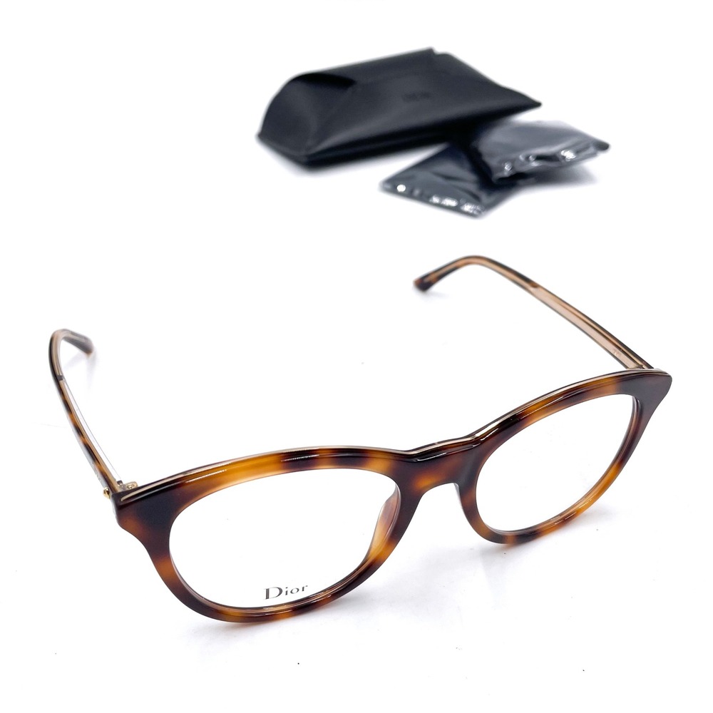 Christian Dior Montaigne Eyeglasses Frames‎ N41 Brown Tortoise Shell Acetate